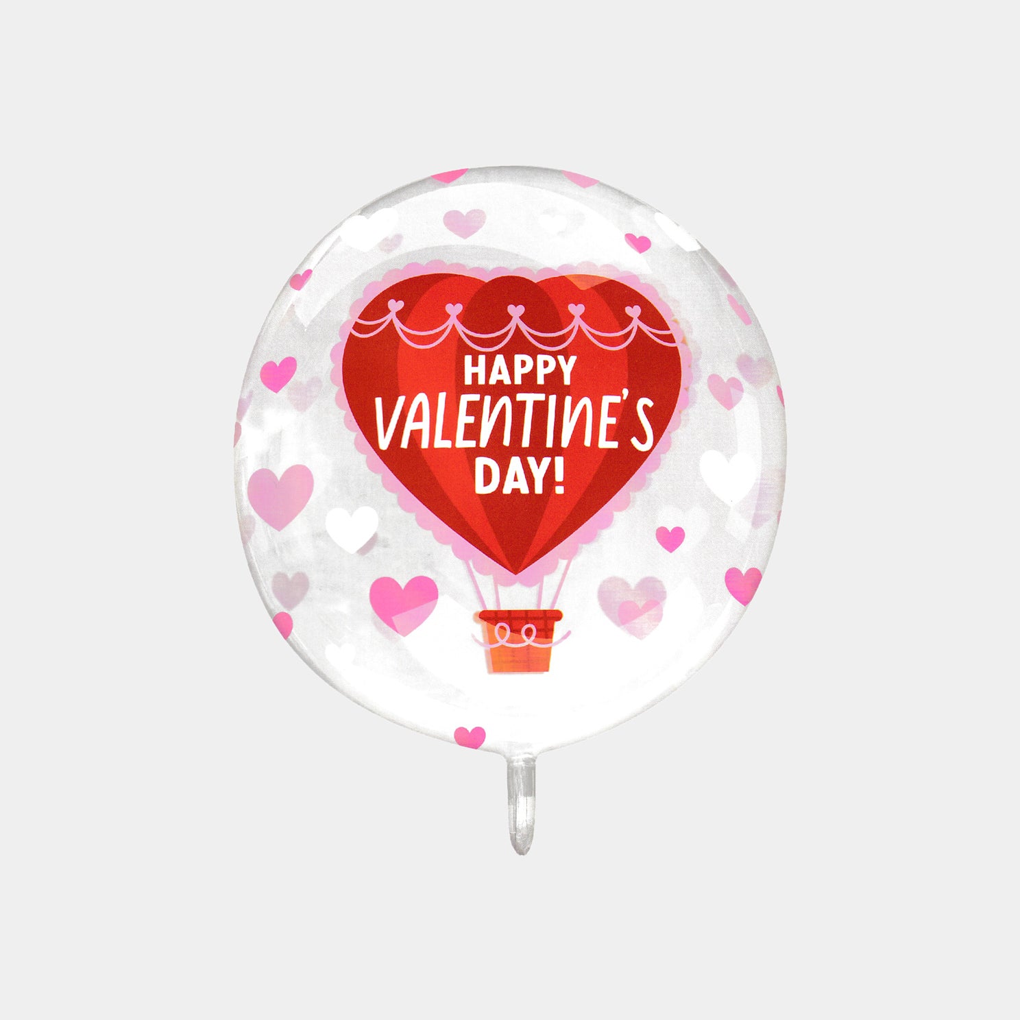 Balloon Transparent Red - Happy Valentine's Day